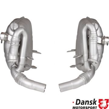 Kit silencieux d'échappement, Sport, "Super sound", avec valves, inox pour Porsche 996 C2/C4
