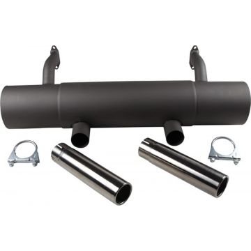 Silencieux d'échappement, Sport, avec 2 embouts droits polis (style Carrera) pour Porsche 356 B/C