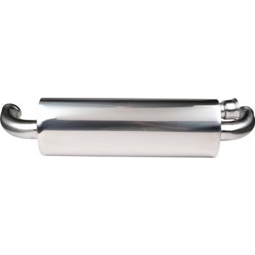 Silencieux d'échappement sport , inox poli, avec 2 sorties pour Porsche 964