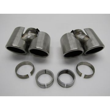 Kit sorties d'échappement, "Carrera S-look", inox pour Porsche 997 Mk1