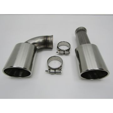 Kit 2x sortie d'échappement "965-look", gauche+droite, inox pour Porsche 964