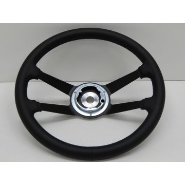 Volant Ø 380 mm (15 "), sans bouton klaxon, RS-look, Cuir noir pour Porsche 911 '63-'73 912 914/6