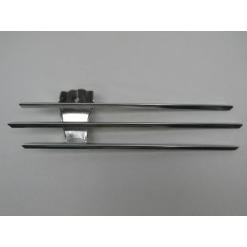 Calendre pour feu antibrouillard, métal, droite, chrome pour Porsche 356 B/C 
