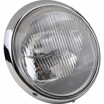 Phare avec anneau chromé (RHD), qualité OE, gauche=droite pour Porsche 911 '69-'83