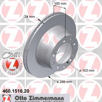 2x Disque de frein ZIMMERMANN essieu arrière gauche+droite pour Porsche 964 944S2/TURBO 968
