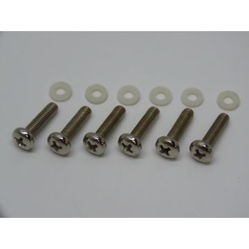 Jeu de boulons de fixation, argentés, pour feux arrière Porsche 911 '70-'89