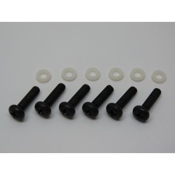 Set bevestigingsbouten, zwart voor achterlichten voor Porsche 911 '70-'89