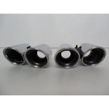 Jeu 2x Porsche 991 3,8L S Sortie d'échappement sport ronde Chrome, gauche+droite
