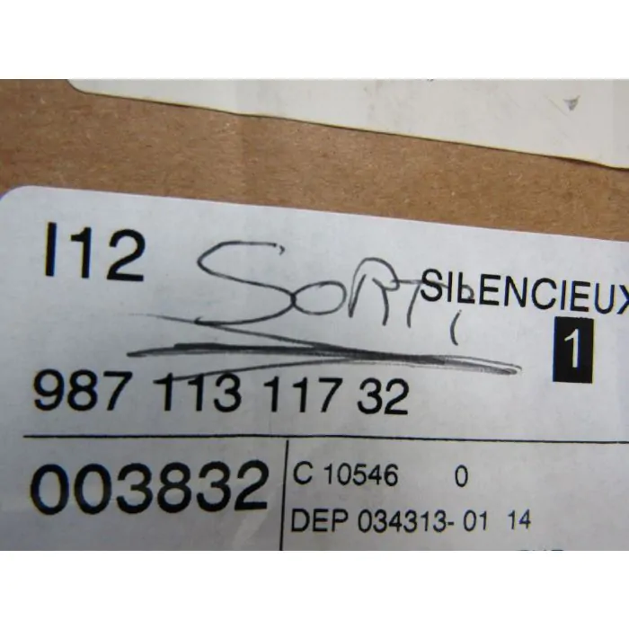 Porsche 987.2 Boxster Cayman 2009-2012 Silencieux principal Silencieux d'échappement gauche cyl. 4-6