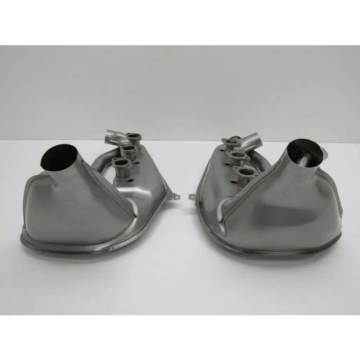 Jeu d'échangeurs de chaleur SSI, tuyaux d'admission extérieur Ø41mm, gauche+droite, inox pour Porsche 911 '63-'83