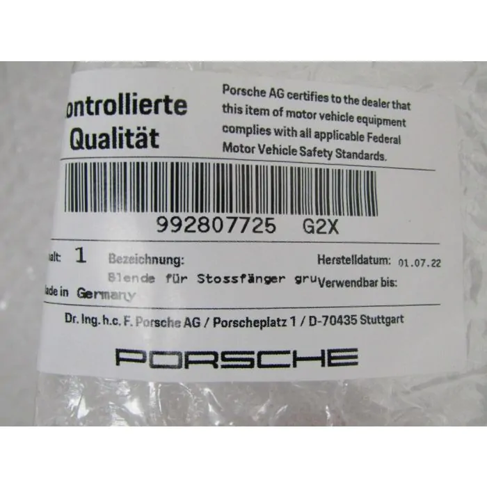 Porsche 992 Turbo Cache pare-chocs avant