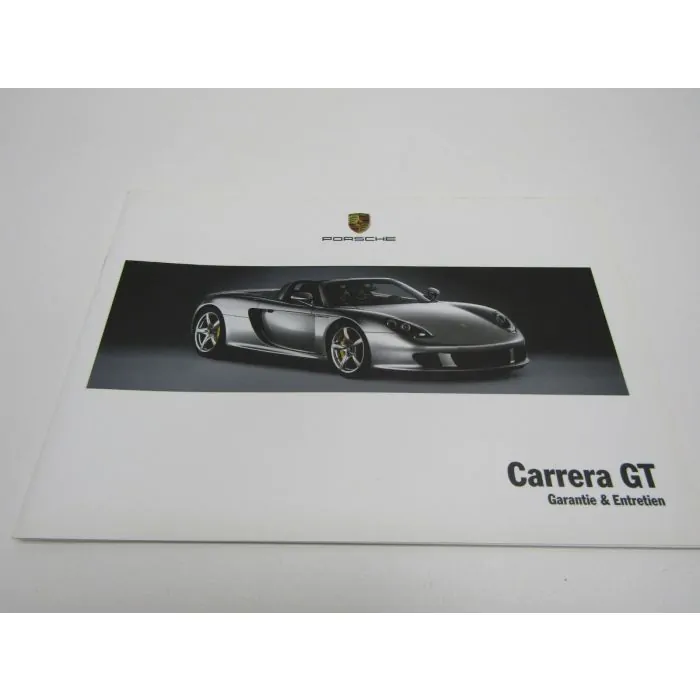 1reEDITION Porsche 980 Carrera GT Garantie & Entretien Carnet d'entretien 7/03