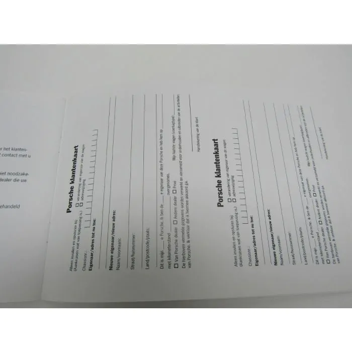 1reEDITION Porsche 980 Carrera GT Garantie & Entretien Carnet d'entretien 7/03 (version néerlandaise)